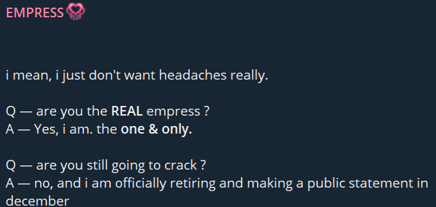 Telegram-канал Empress