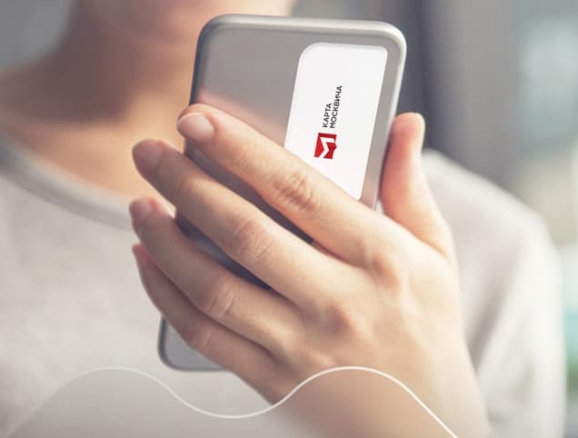 Карта москвича в&nbsp; виде стикера на смартфон<br>