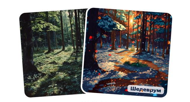 А вот так выглядит фильтрум «Зима» на летнем пейзаже<br>