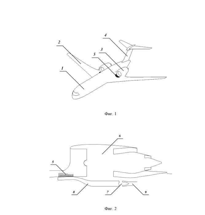 Concept of a mainline aircraft with hybrid engines without pylons
