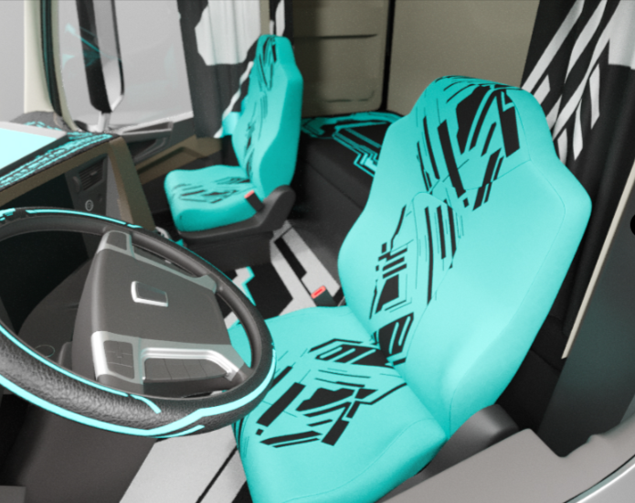 дизайн кабины в стиле Космос