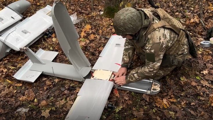 Launching the "Molniya" drone with a TM-62M mine