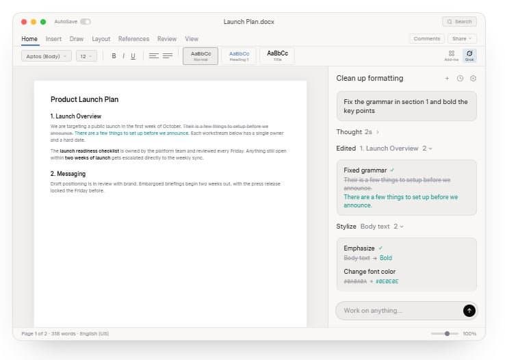 Маск отправил Grok в MS Office: Word и Excel получили собственного ИИ-помощника