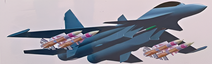 &nbsp;Су-30МКИ с четырьмя ракетами класса «воздух-поверхность» RudraM-III&nbsp;