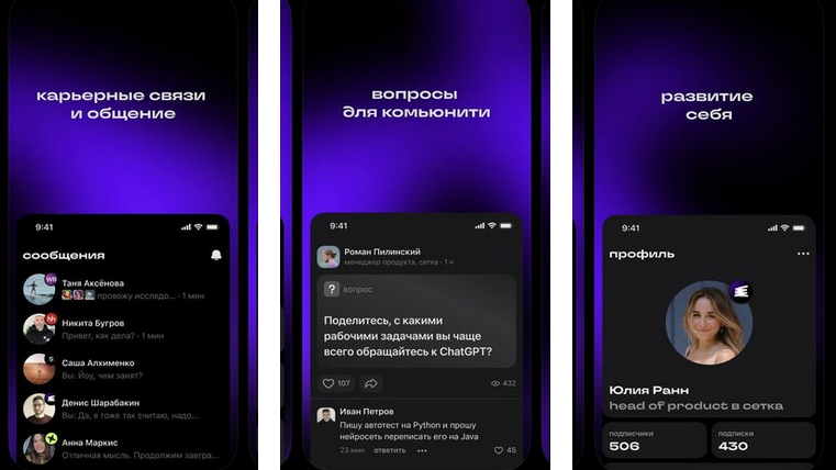 У пользователя также есть возможность вести свой профиль, однако пока не очень понятно, какие ограничения по публикации контента в профиле заданы для «Сетки»