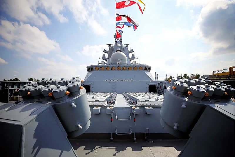 Missile deck of the frigate "Admiral Gorshkov"