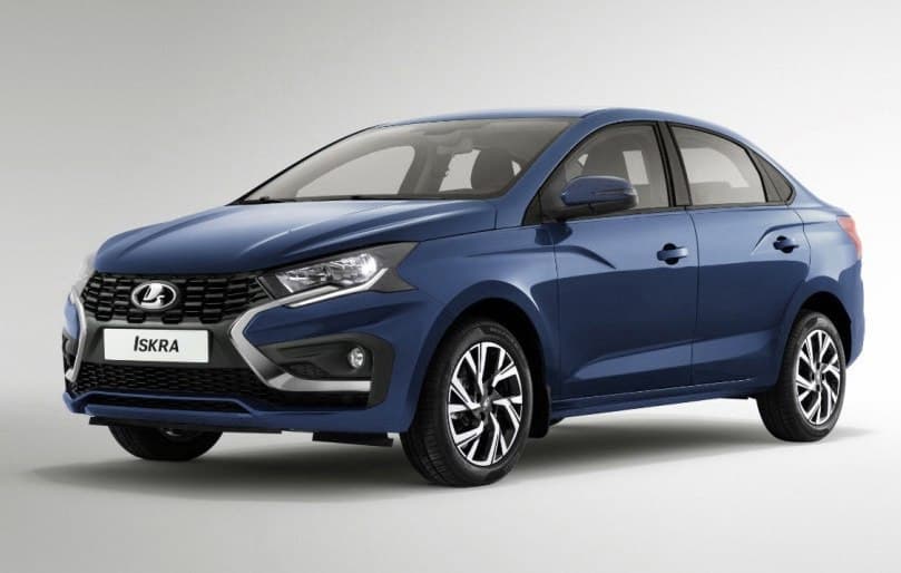 Lada Iskra в синем цвете кузова