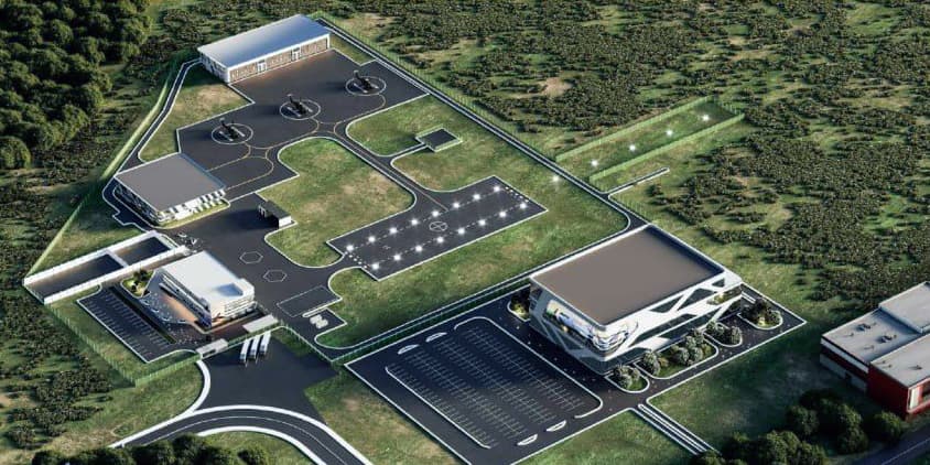 Модель летно-испытательного комплекса для беспилотников в ИП «Руднево»