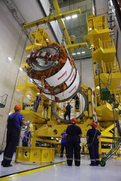 Assembled "package" for the launch vehicle