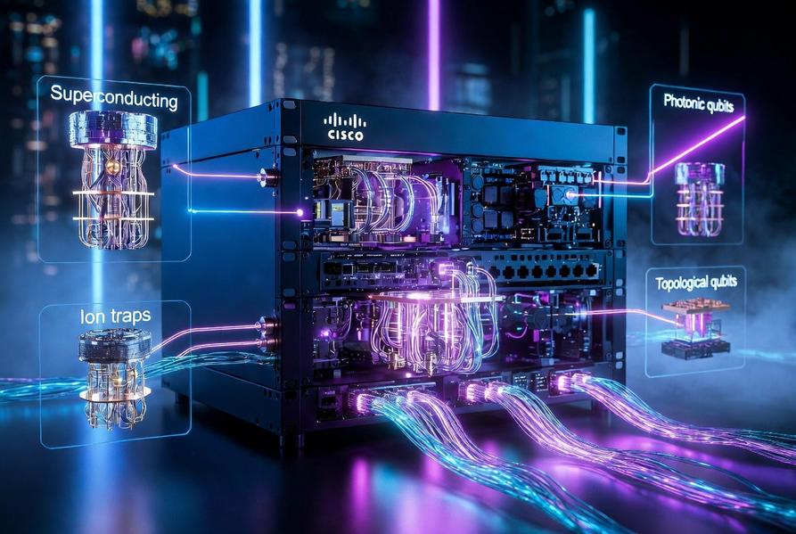 Cisco представила чип для соединения квантовых компьютеров различных типов Коммутационный чип Cisco для квантовых систем