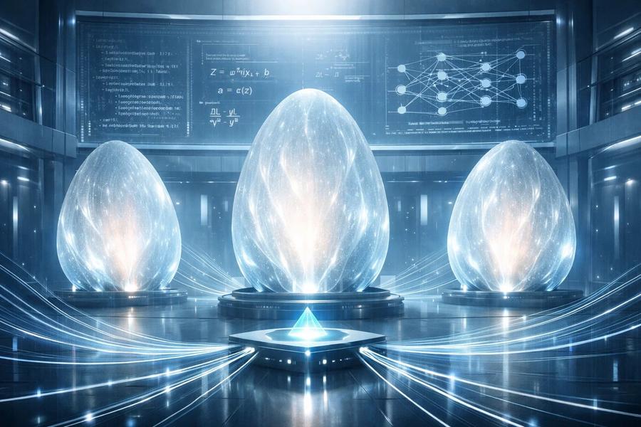 OpenAI готовит модель Spud: доступ только для бизнеса и акцент на AGI Логотип OpenAI и концепт нейросетевых технологий