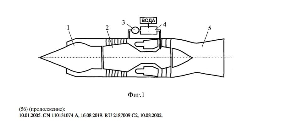Diagram of a promising engine with a cold turbine