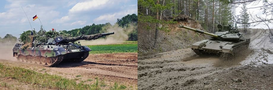 Танки&nbsp;Leopard и Т-90М