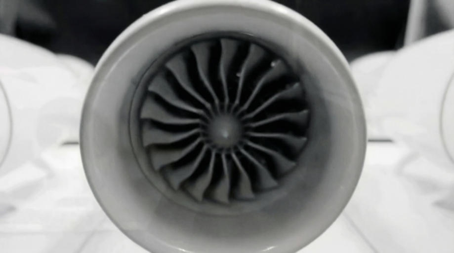 Copy of the PD-14 aircraft engine made of resin