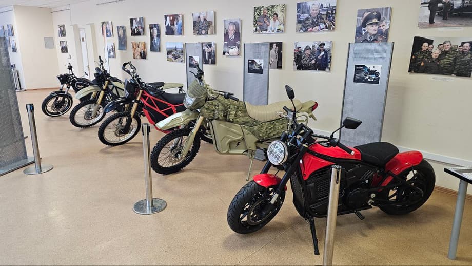 Exhibition of Izh motorcycles produced by Kalashnikov