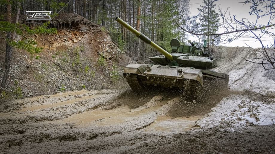 T-90M tank on running tests