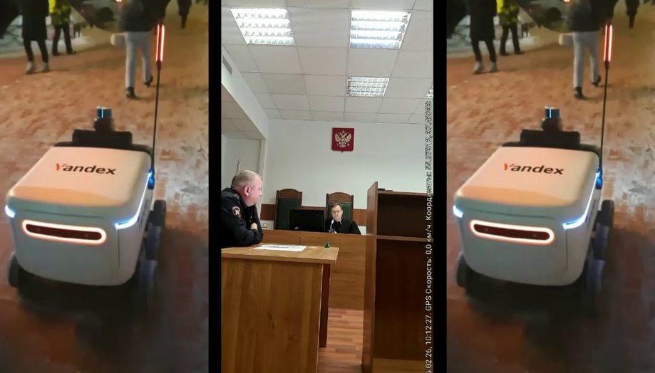 Screenshot of video from the courtroom