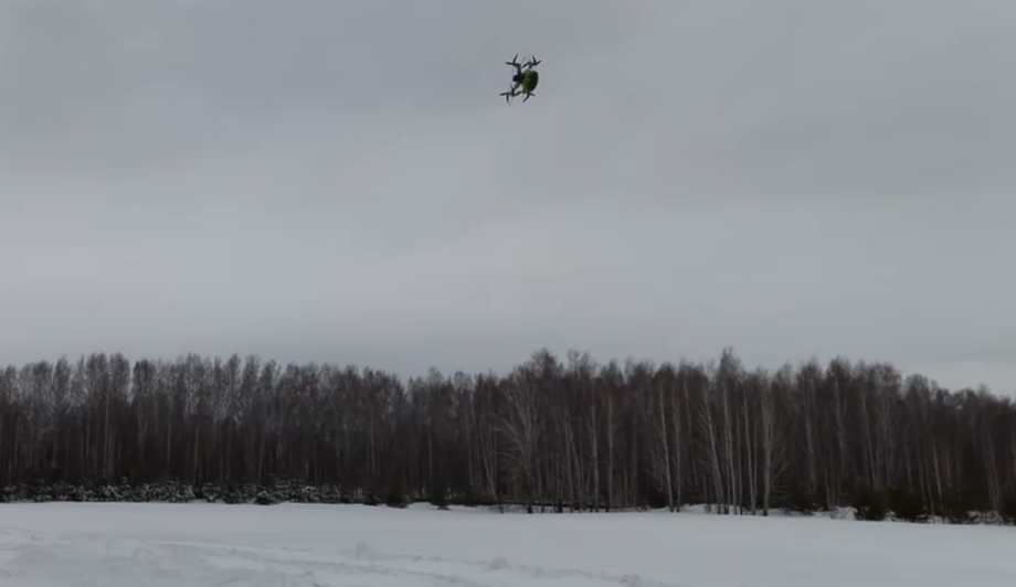 Operación de un dron con hélices 15x7x3