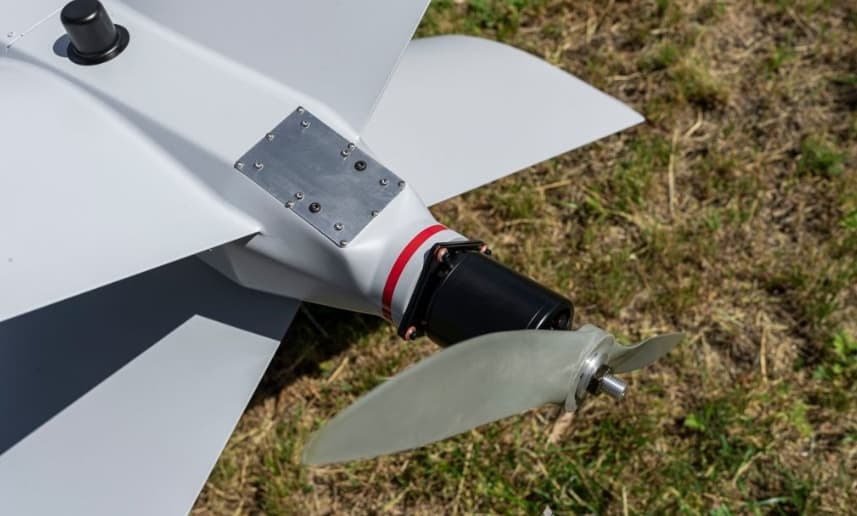 Parte trasera del dron de ataque