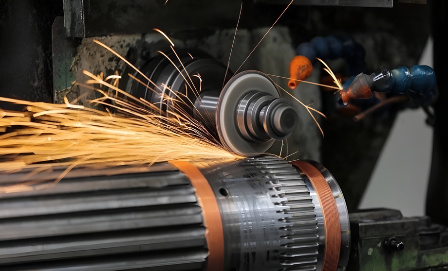 Processing of a gas turbine engine shaft on a machine tool