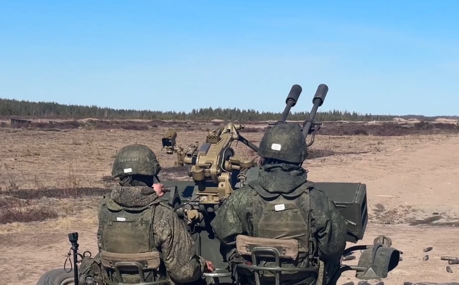 Firing from ZU-23-2