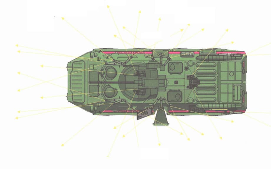 Project of active protection against drones for tanks