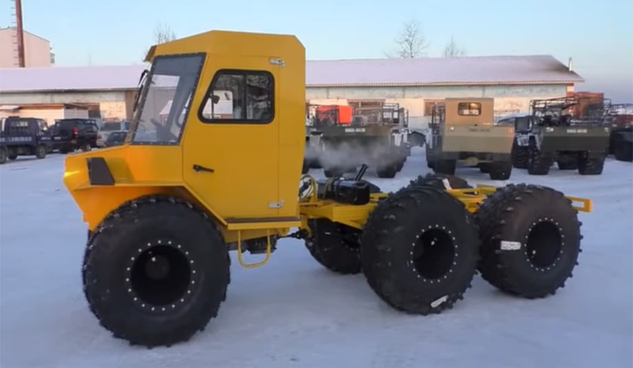"Perelomka" is unique in that it has a 6x6 wheel arrangement and an articulated frame - according to the developers, this is the first case for modern Russia<br>