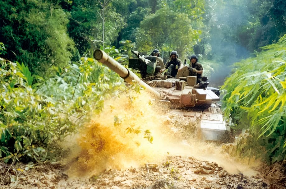 Pruebas del T-90S en la jungla