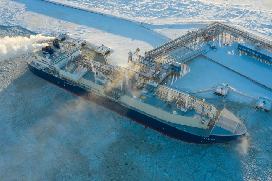 Arctic gas carrier "Vladimir Vize", built for Russia by South Korean DSME.