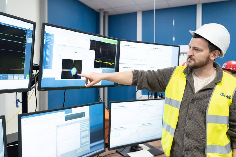 «Retrato» del haz de la fuente de electrones en forma de cañón de electrones, que probó el funcionamiento del acelerador lineal