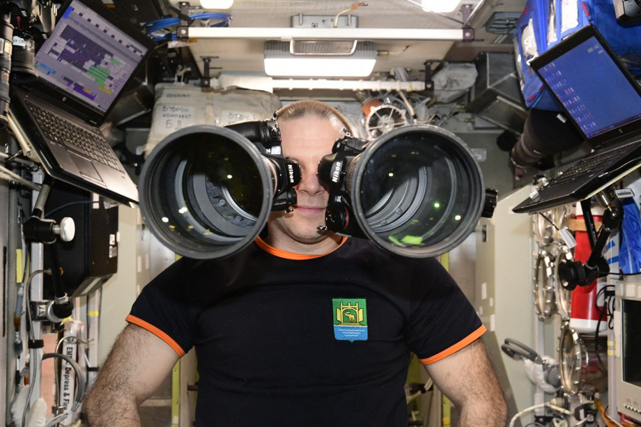 Cosmonaut Ivan Wagner on the ISS