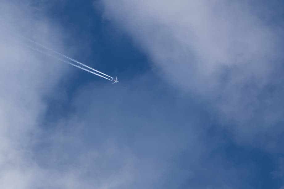 Airplane in the sky