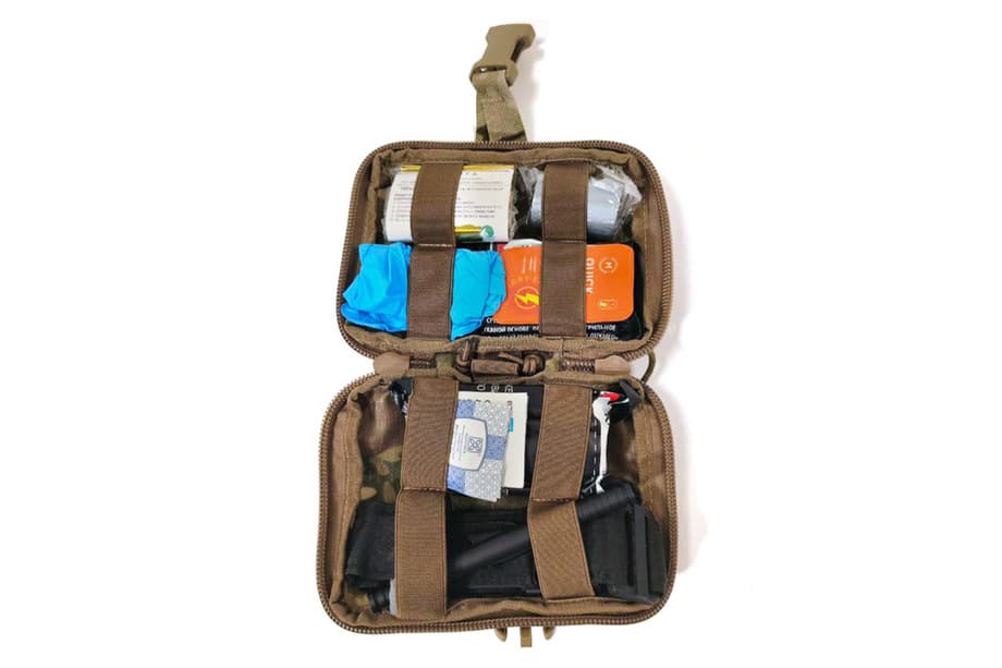 First-aid kit for fishermen and hunters