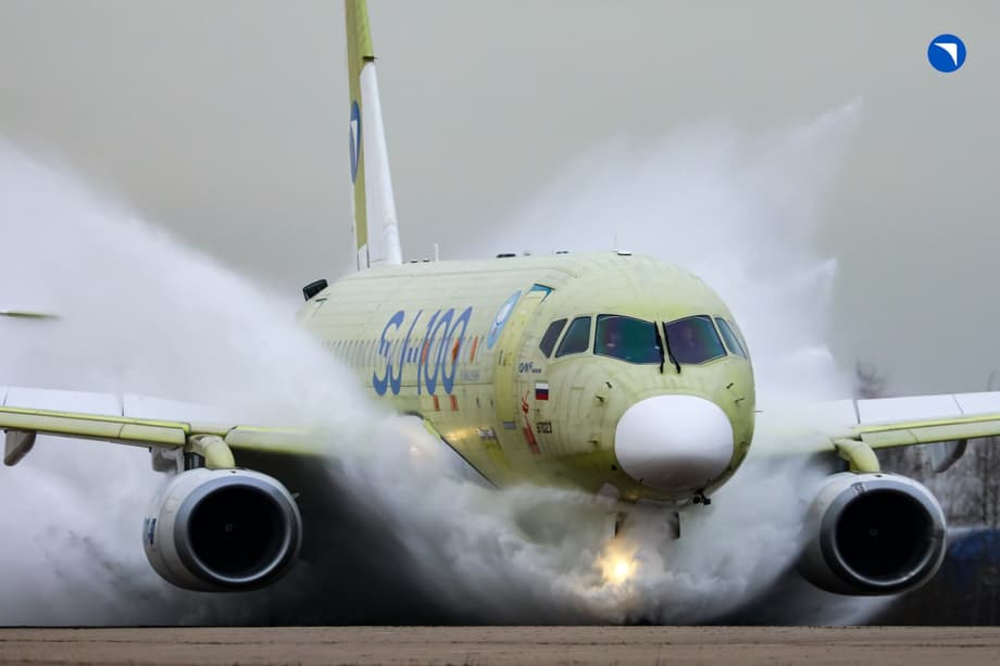 SJ-100 during testing in Zhukovsky