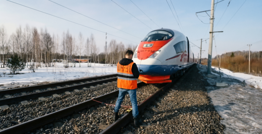 Поезд «Сапсан» на испытаниях бортовой системы безопасности для ВСМ