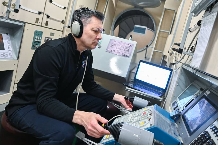 Oleg Kononenko during preparation for a space flight. Photo: Roscosmos