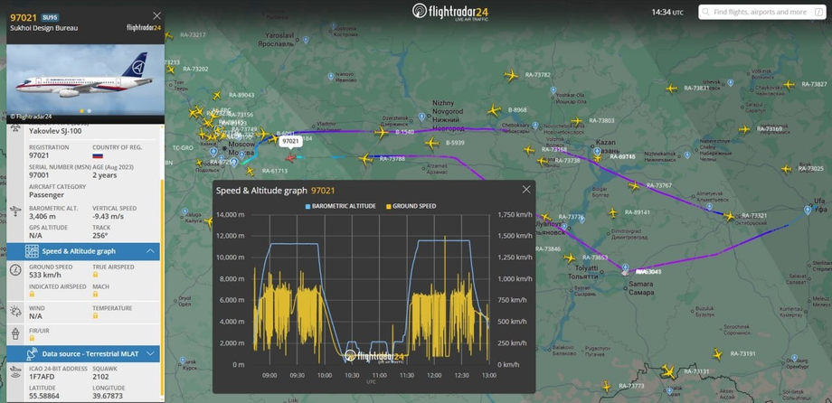 Полёт&nbsp;SJ-100