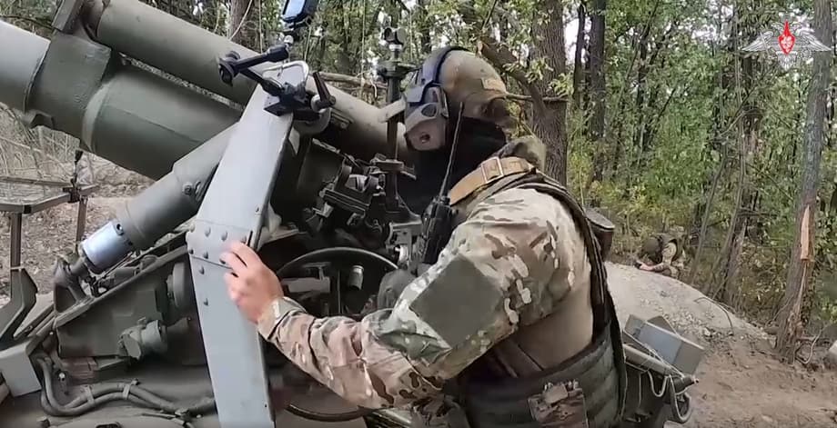 работа САУ 2С5&nbsp;«Гиацинт-С»