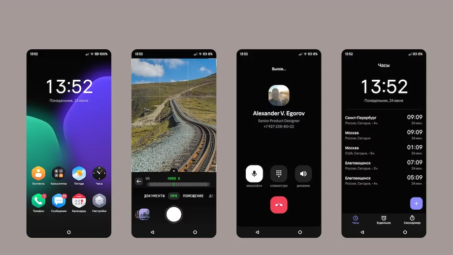 Интерфейс KasperskyOS