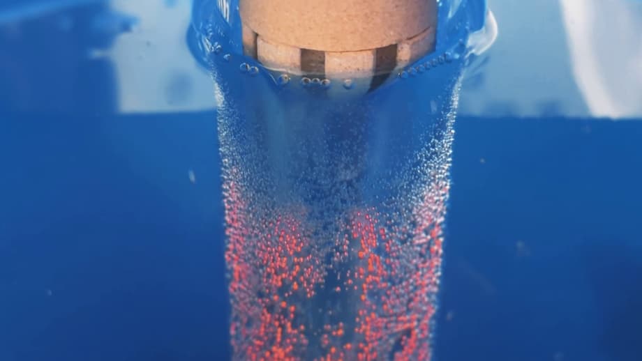 Стеклянный ТЭН в действии<br>