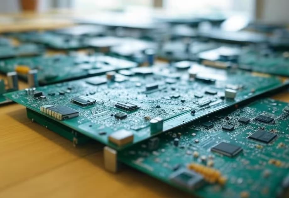 Ilustración de una placa electrónica