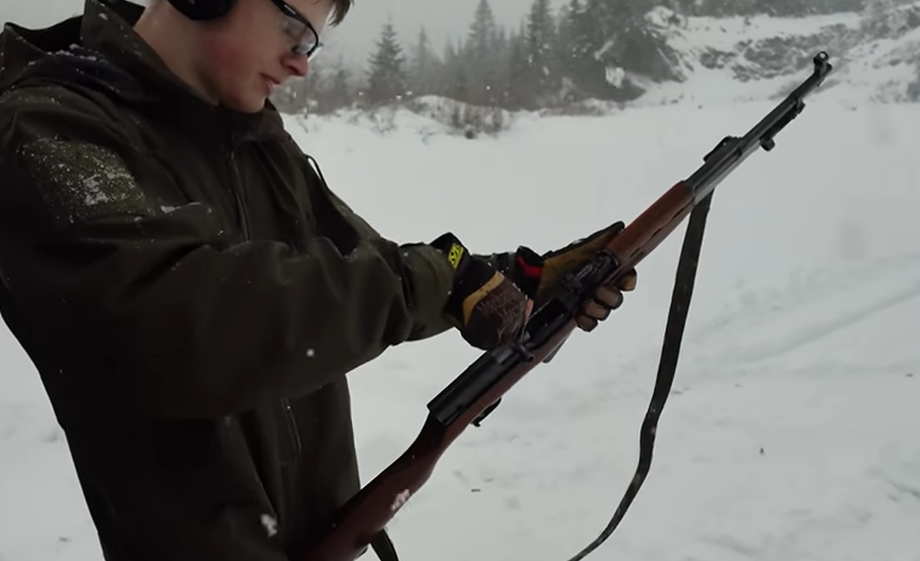 Заряжание карабина СКС