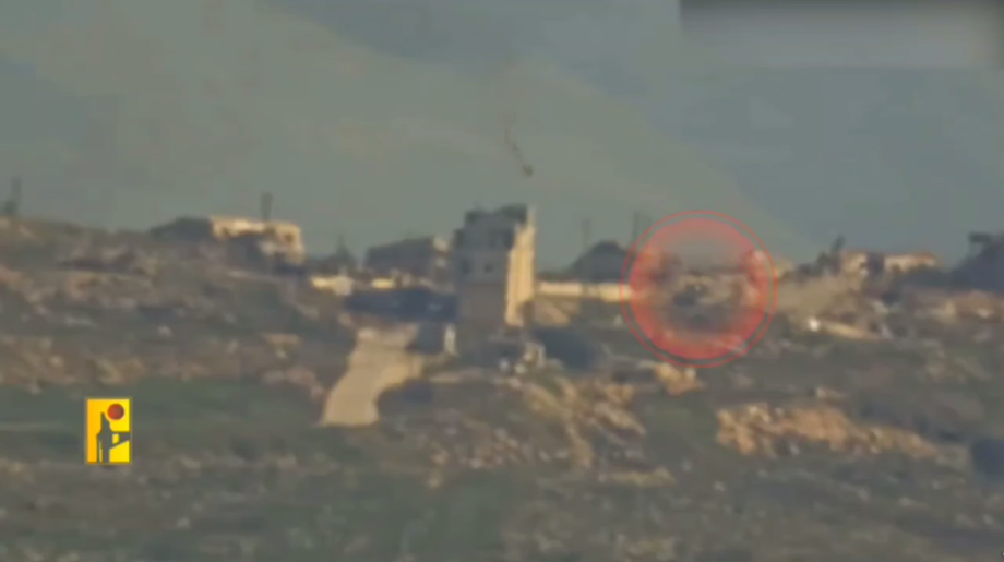 Работа ПТРК «Корнет» в Ливане по танку Merkava Mk.4