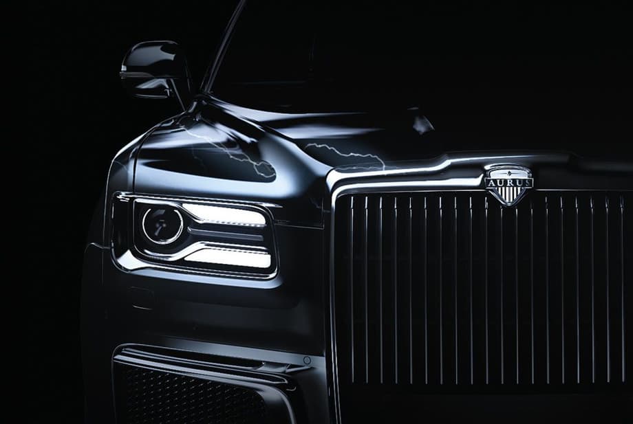 Передняя часть автомобиля Aurus