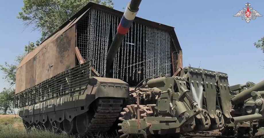 Танк&nbsp;Т-80БВМ с минным тралом&nbsp;ТМТ-К 