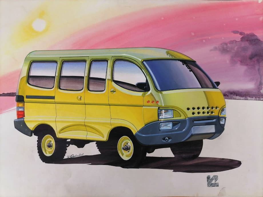 Тут УАЗ похож на японский микроавтобус Toyota HiAce 