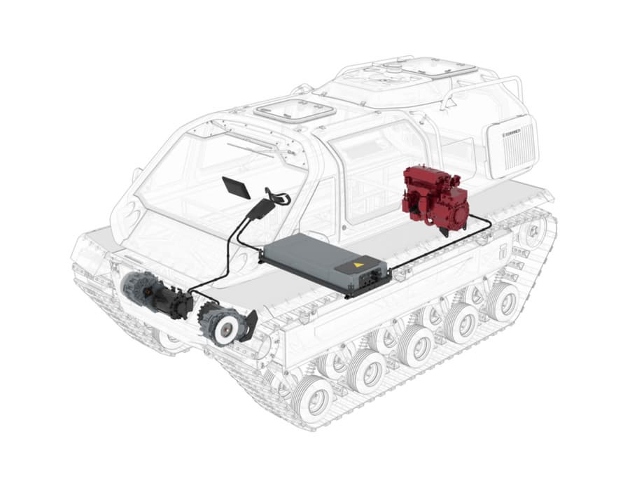 Мощность тяговых двигателей – 2х30 кВт/ч, пиковая мощность – 60 кВт/ч. Пиковый крутящий момент при этом – 450 Нм