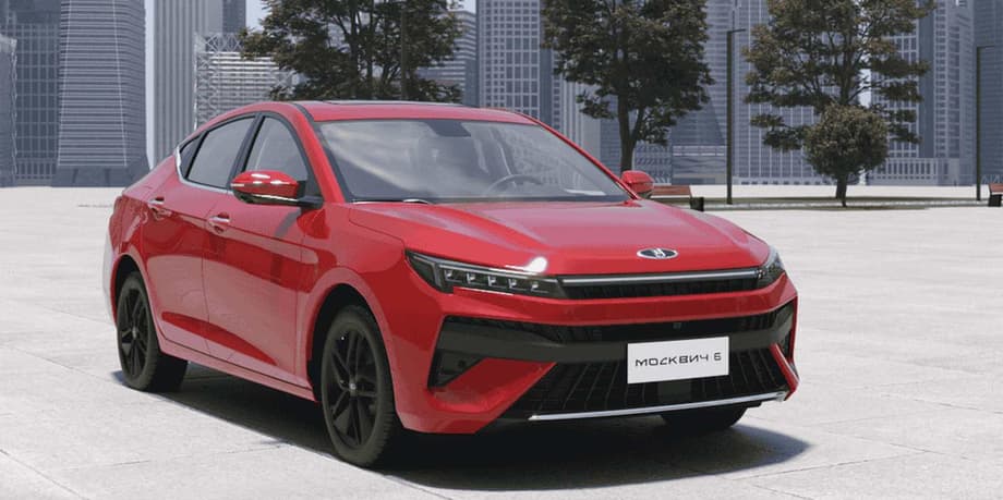 «Москвич 6»&nbsp; красного цвета<br>