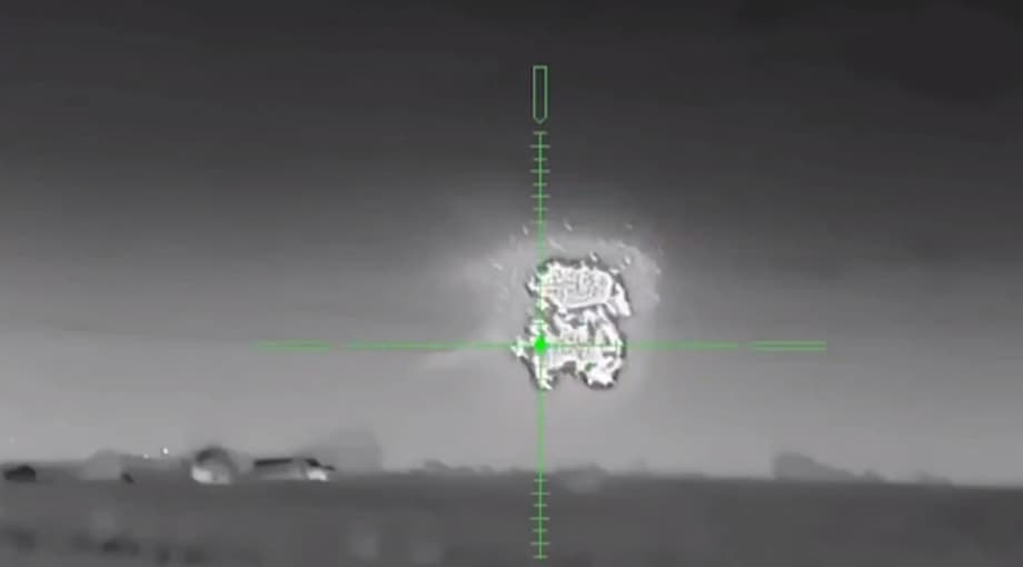 Момент взрыва FPV-дрона