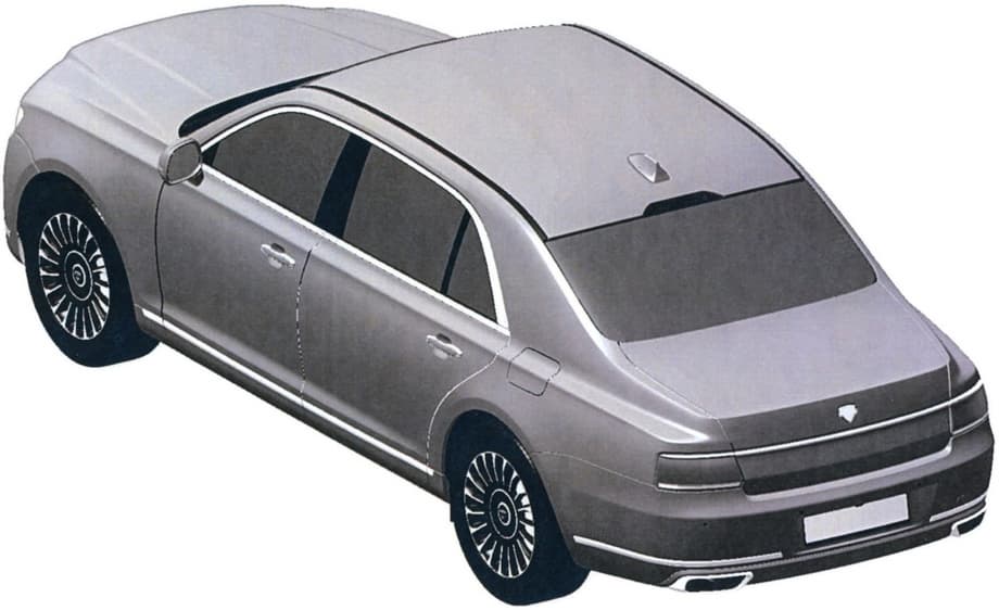 Изображение рестайлингового Aurus Senat в базе данных ФИПС<br>